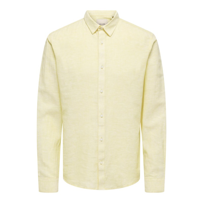 ONLY & SONS Caiden Hør Skjorte - Pastel Yellow