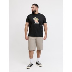 JACK & JONES Plus Cassis Skelet T-shirt - Sort