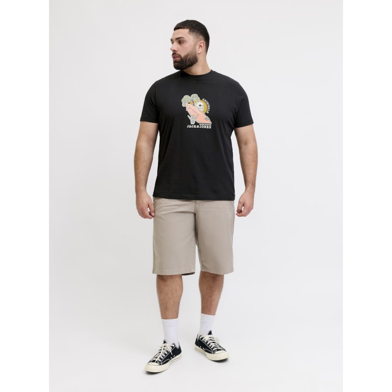 JACK & JONES Plus Cassis Skelet T-shirt - Sort