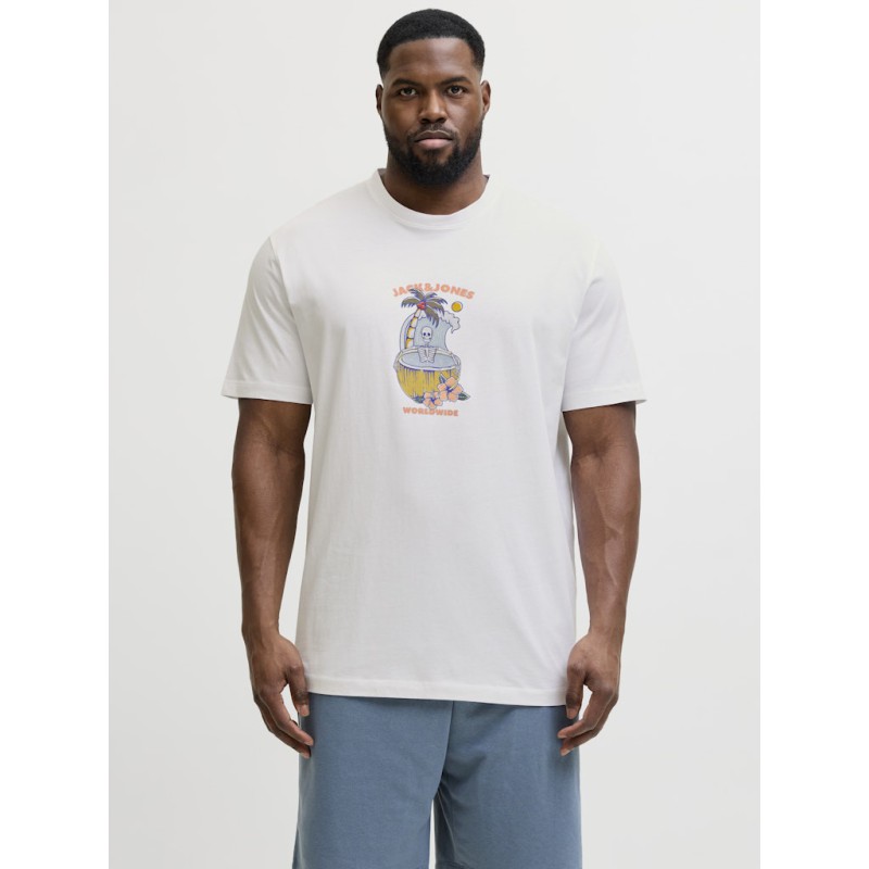 JACK & JONES Plus Cassis Skelet T-shirt - Bright White