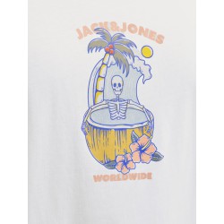 JACK & JONES Plus Cassis Skelet T-shirt - Bright White