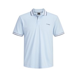 JACK & JONES PLUS Fusion light branding kortærmet polo -  Omphalodes