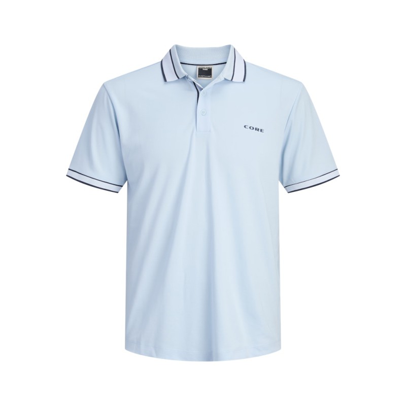 JACK & JONES PLUS Fusion light branding kortærmet polo -  Omphalodes