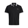 JACK & JONES PLUS Fusion light branding kortærmet polo -  Black