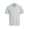 JACK & JONES PLUS Fusion light branding kortærmet polo -  Aqua Gray