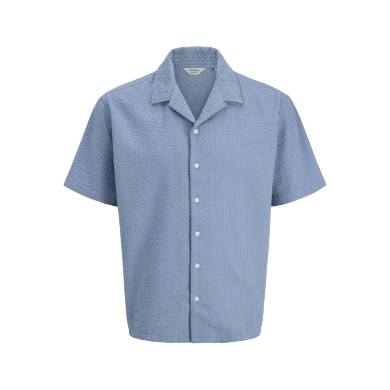 JJ REBEL Haven resort kortærmet t-shirt - Faded Denim