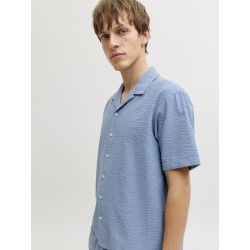 JJ REBEL Haven resort kortærmet t-shirt - Faded Denim