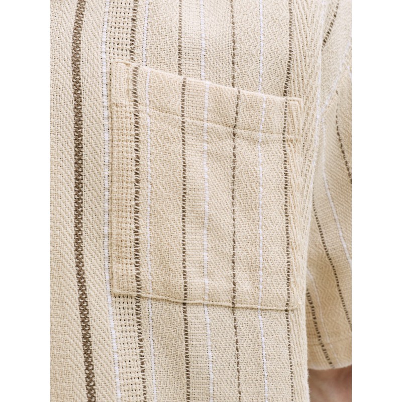 JACK & JONES Bradley kortærmet stribet skjorte - Moonbeam