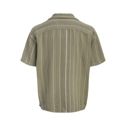 JACK & JONES Bradley kortærmet stribet skjorte - Vetiver