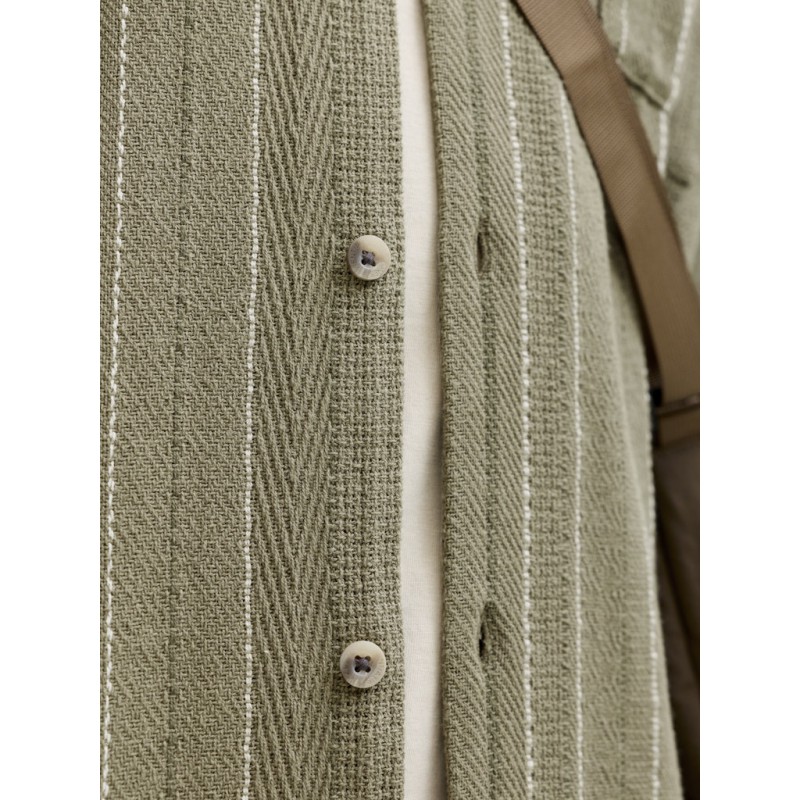 JACK & JONES Bradley kortærmet stribet skjorte - Vetiver