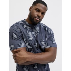 JACK & JONES PLUS Montauk kortærmet t-shirt - Odyssey Gray