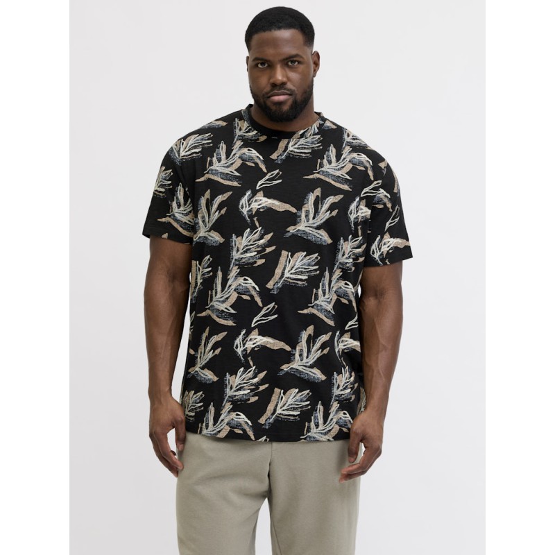 JACK & JONES PLUS Montauk kortærmet t-shirt - Black