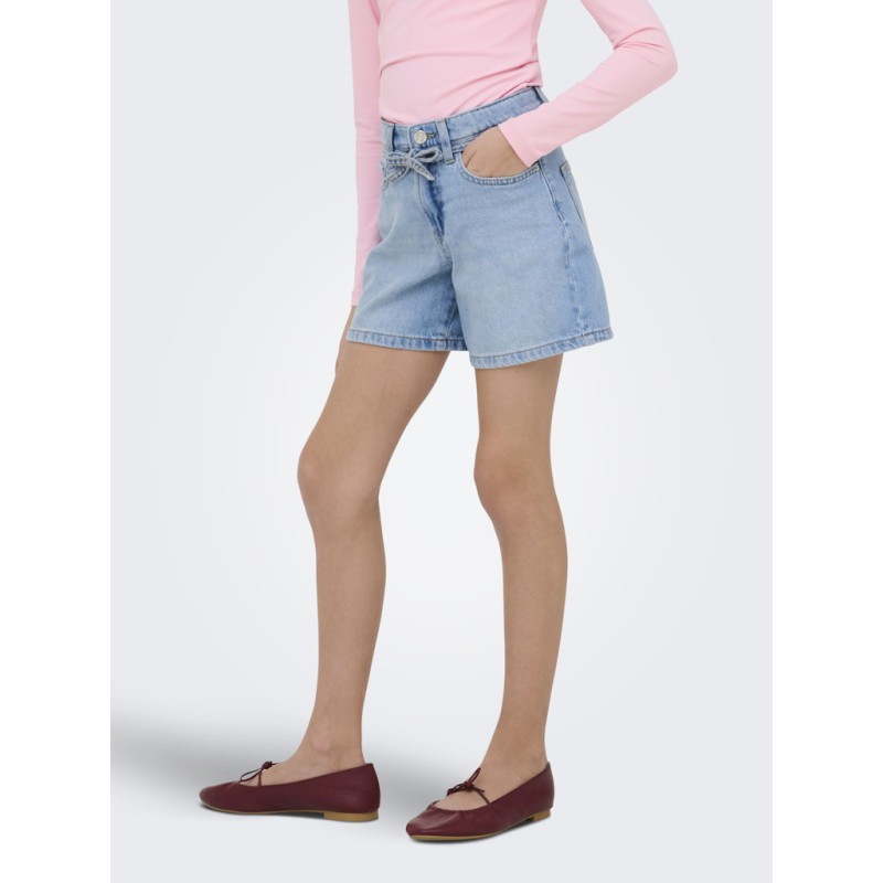 KIDS ONLY Gianna Bælte Shorts - Light Blue Denim