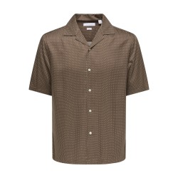 ONLY & SONS Peru Relaxed Kortærmet Skjorte -  Potting Soil