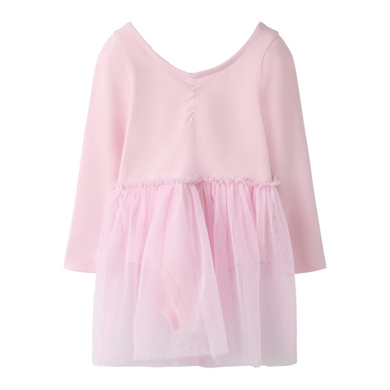 NAME IT Mini Daisy Langærmet Slim Kjole - Romance Rose