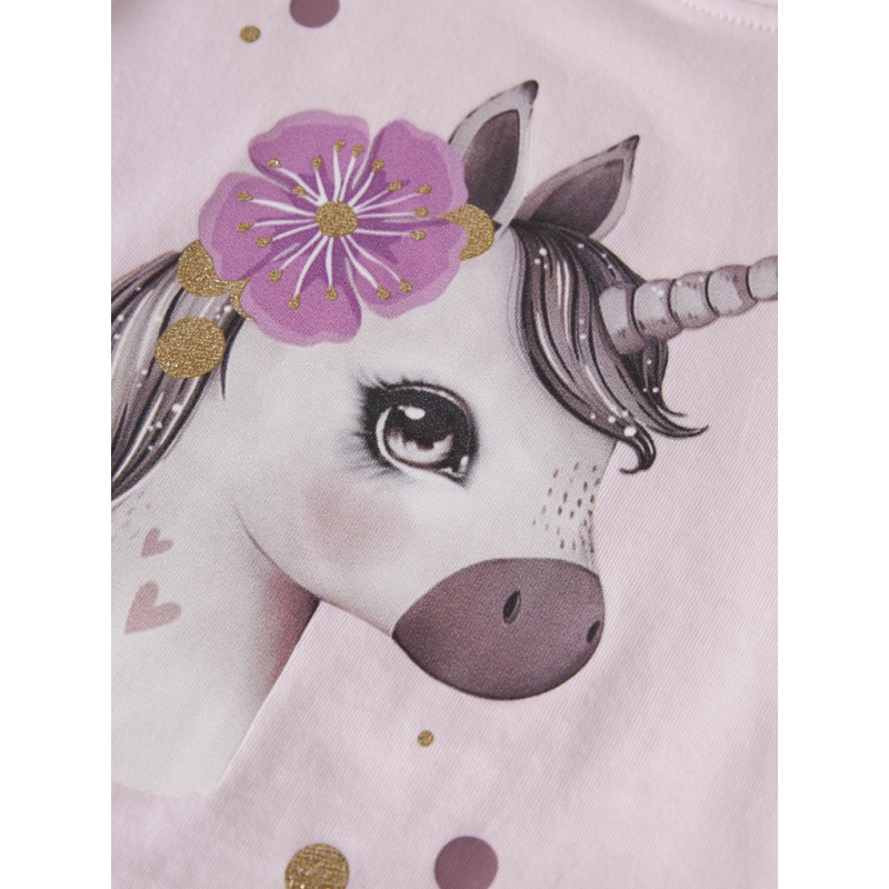 NAME IT Mini Jalisara Kortærmet Top - Cradle Pink