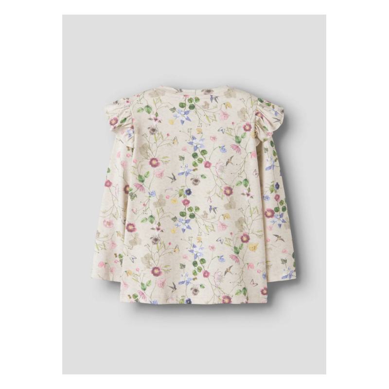 NAME IT Mini Flaca Langærmet Top - Peyote Melange