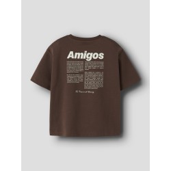 NAME IT KIDS Holle kortærmet t-shirt - Chestnut