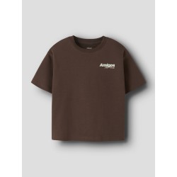 NAME IT KIDS Holle kortærmet t-shirt - Chestnut