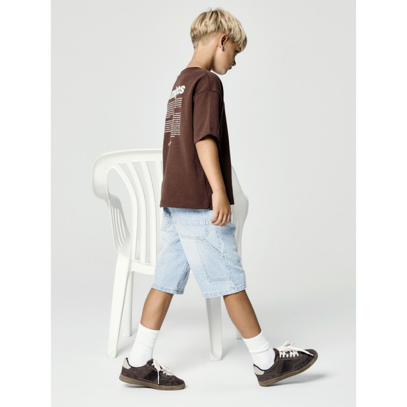 NAME IT KIDS Holle kortærmet t-shirt - Chestnut