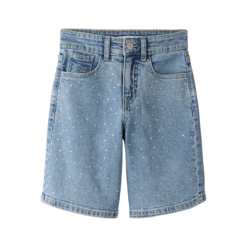 NAME IT KIDS Rose Rhine denim shorts -  Medium Blue Denim