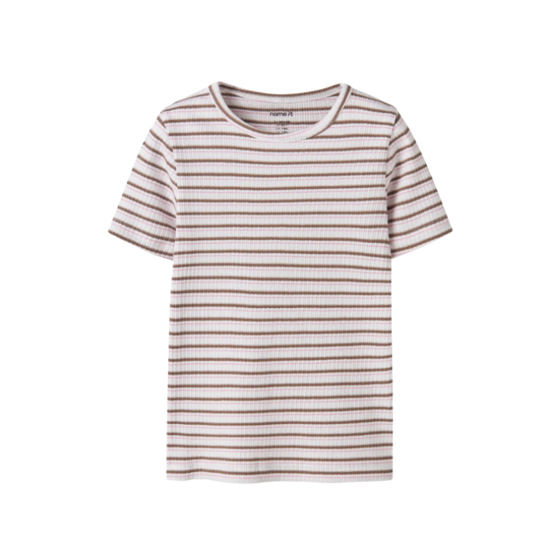 NAME IT KIDS Hasita kortærmet t-shirt - Pink drink