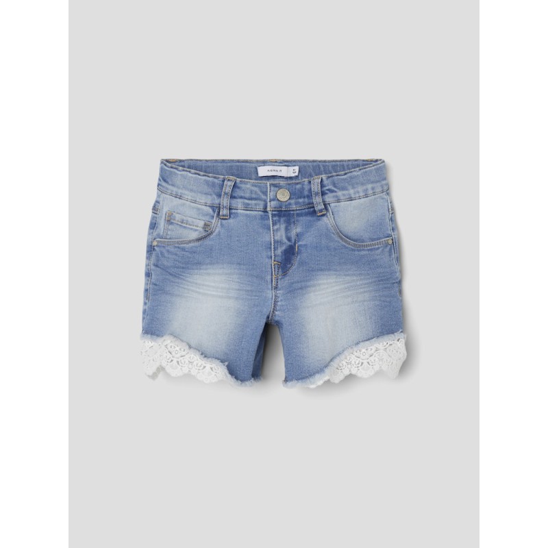 NAME IT KIDS Salli Slim Denim shorts - Medium Blue Denim
