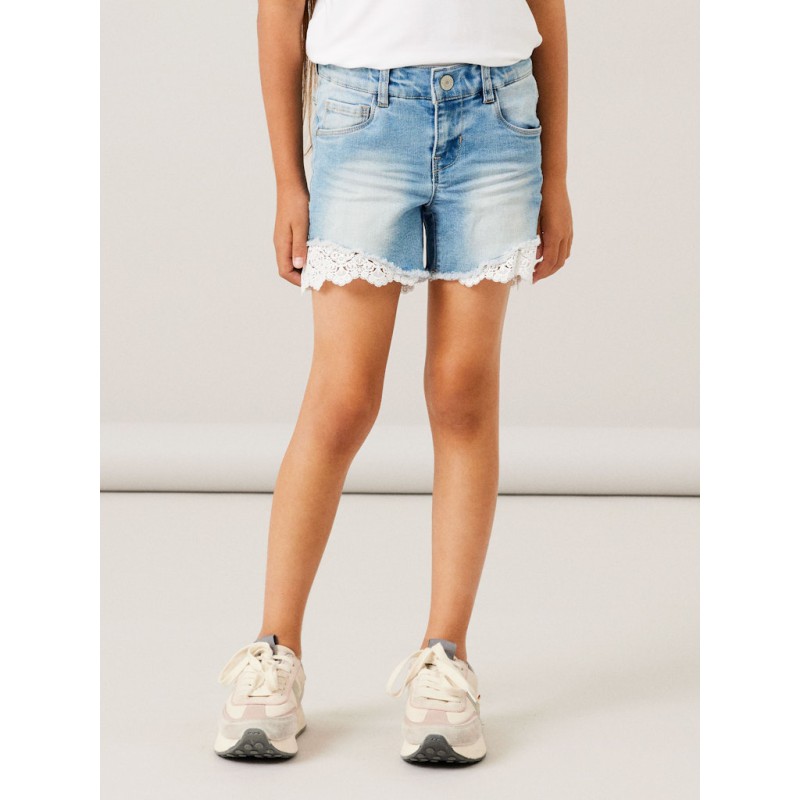 NAME IT KIDS Salli Slim Denim shorts - Medium Blue Denim