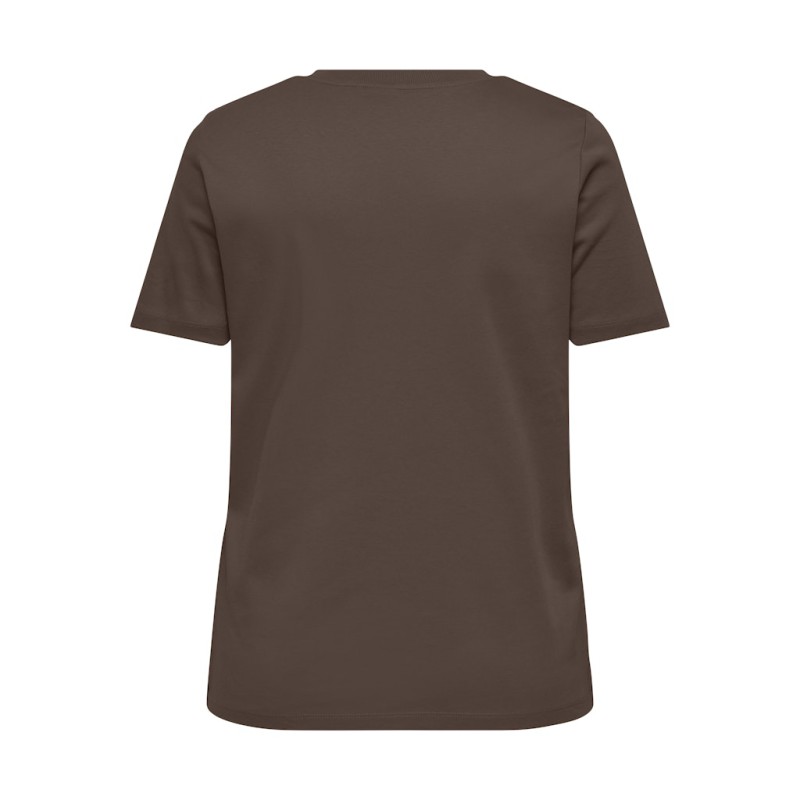 ONLY CARMAKOMA Jen Kortærmet Jeans T-shirt - Chocolate Martini