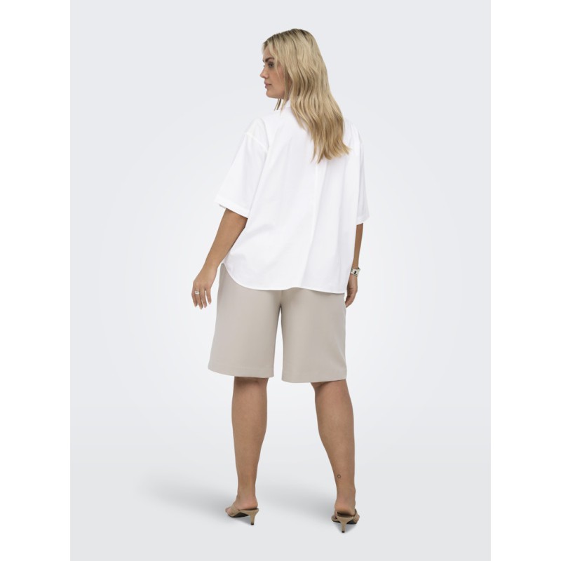 ONLY CARMAKOMA Bersa 274 Ærme Skjorte - Bright White