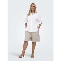 ONLY CARMAKOMA Bersa 274 Ærme Skjorte - Bright White