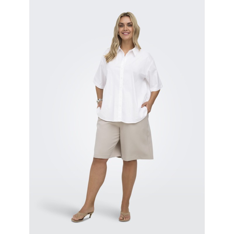 ONLY CARMAKOMA Bersa 274 Ærme Skjorte - Bright White