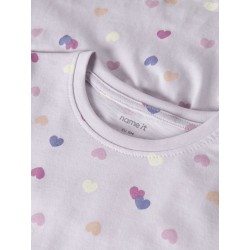 NAME IT MINI Vigga Capsl Kjole - Lavender Fog Colorful Hearts