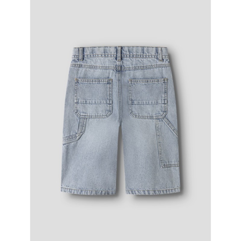 NAME IT KIDS Ryan Bermuda denim shorts - Light Blue Bleached Denim