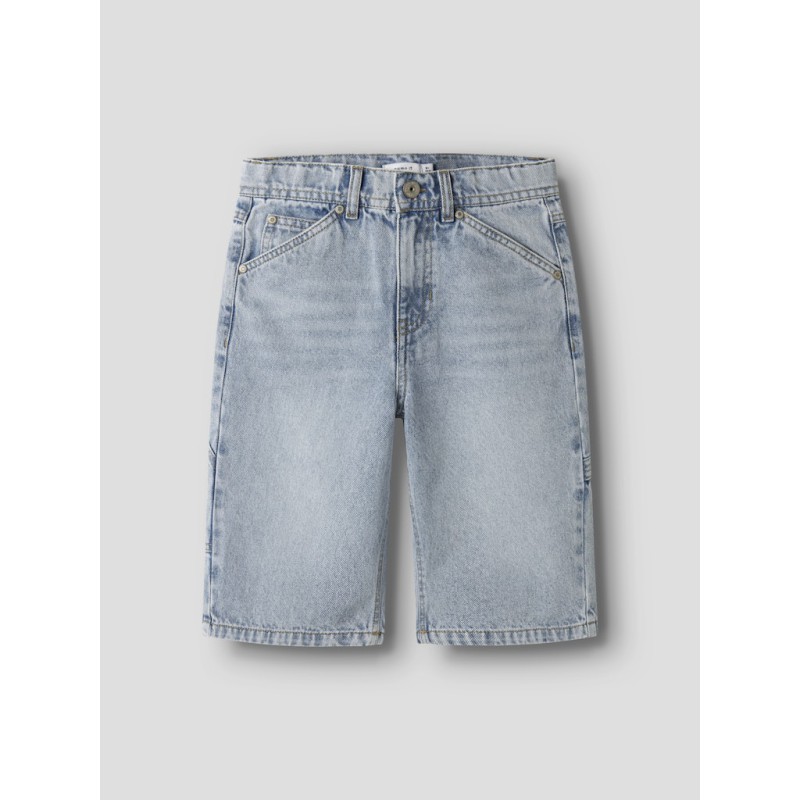 NAME IT KIDS Ryan Bermuda denim shorts - Light Blue Bleached Denim