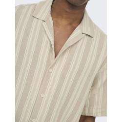 ONLY & SONS Walker Kortærmet resort Skjorte - Chinchilla