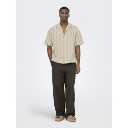 ONLY & SONS Walker Kortærmet resort Skjorte - Chinchilla