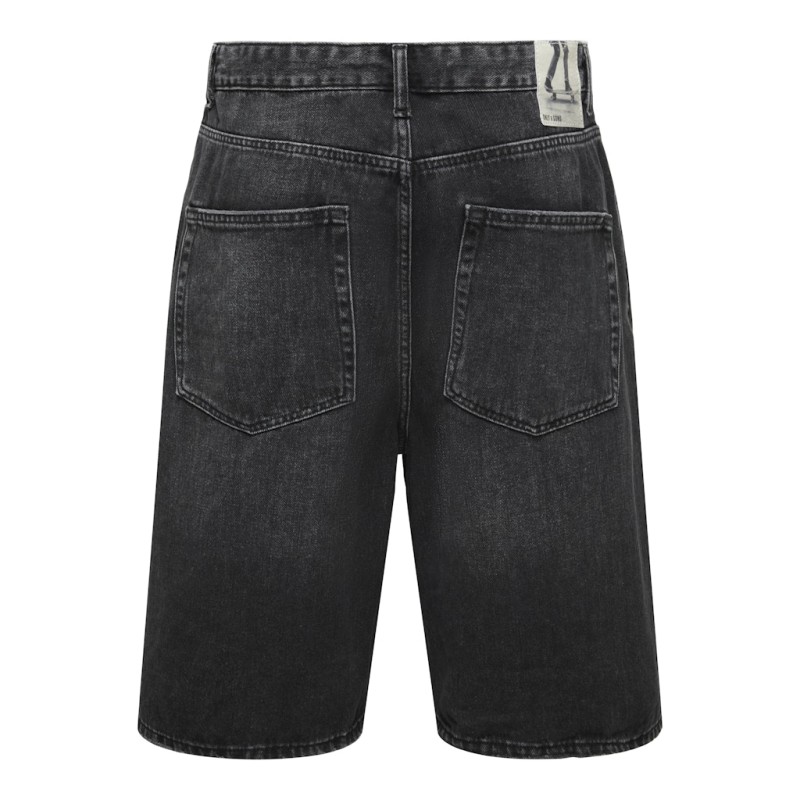 ONLY & SONS Carl Ballon Denim Shorts - Washed Black