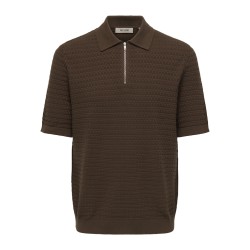 ONLY & SONS Menu Reular Kortærmet Strik Polo - Potting Soil