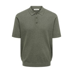 ONLY & SONS Loui Regular Strik Polo - Castor Gray