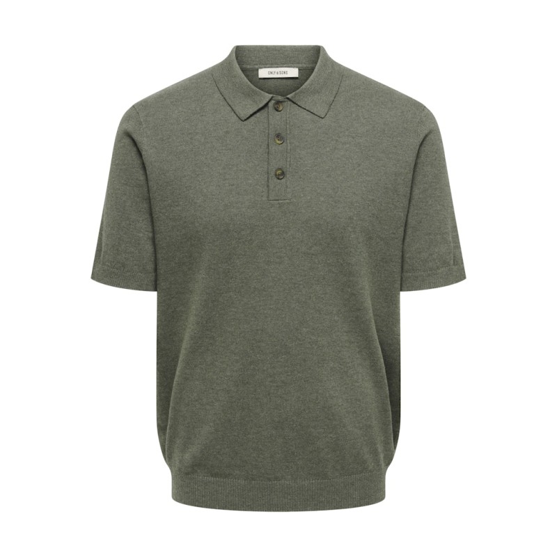 ONLY & SONS Loui Regular Strik Polo - Castor Gray