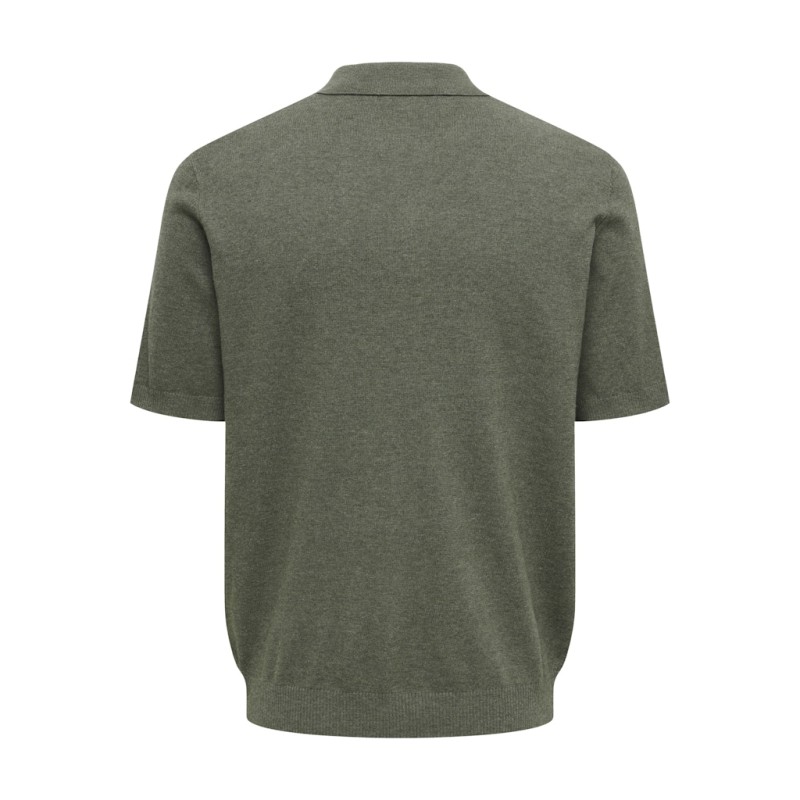 ONLY & SONS Loui Regular Strik Polo - Castor Gray