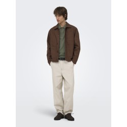 ONLY & SONS Loui Regular Strik Polo - Castor Gray