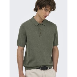 ONLY & SONS Loui Regular Strik Polo - Castor Gray