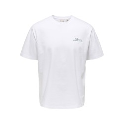 ONLY & SONS Fred Relaxed S/S Print T-shirt - Bright White / Chairs