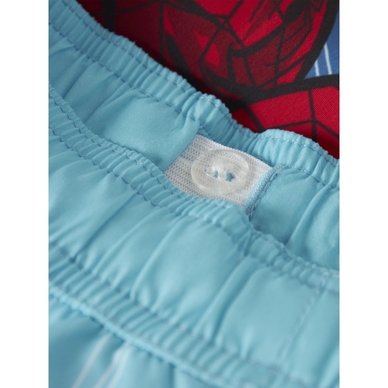 NAME IT Mini Malte Spiderman Lange Badeshorts - Bluefish