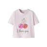 NAME IT  Mini Vilinse Kort T-shirt - Cradle Pink