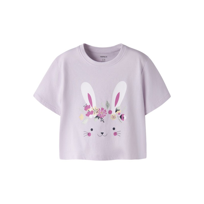 NAME IT Mini Vilinse Kort T-shirt - Lavender Fog