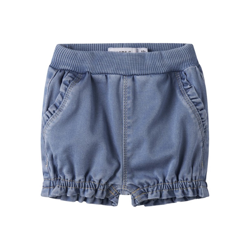 NAME IT Baby Bella Baggy Denim Bloomer - Light Blue Denim