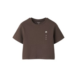 NAME IT Kids Denys Kortærmet Regular Top - Chocolate Martini
